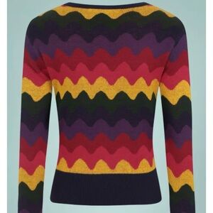 Collectif Sweater in Multi Wave
